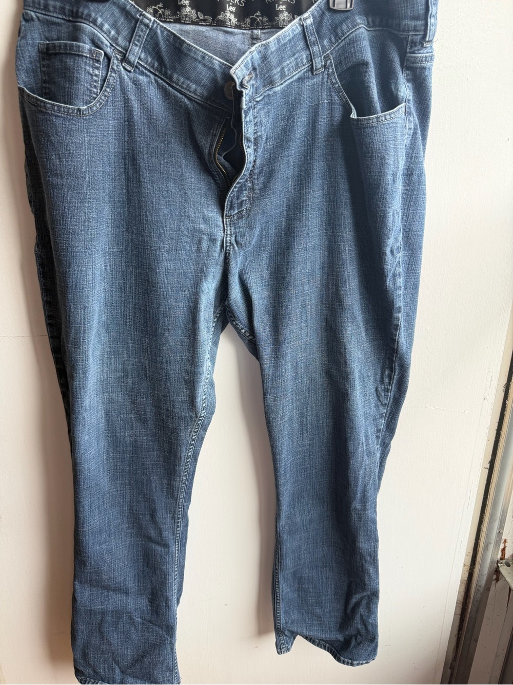 Lee Woman’s Straight Leg Denim Jeans in Washed Blue